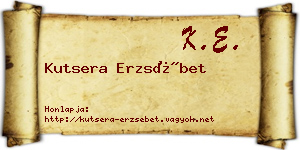 Kutsera Erzsébet névjegykártya