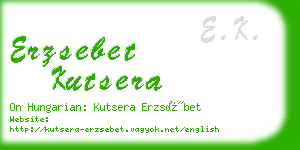 erzsebet kutsera business card